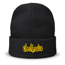 CHECKMATES COMICS - Black logo cuff knit beanie (free-size)