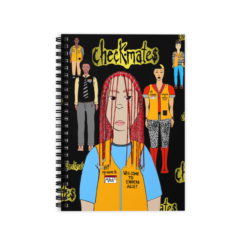 CHECKMATES COMICS -Ruled lined Spiral Notebook