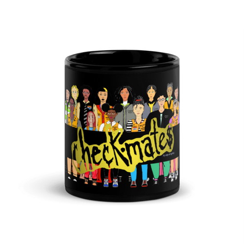 CHECKMATES COMICS -Black ceramic classic cast mug(shot)