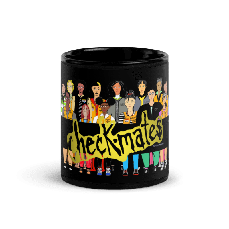 CHECKMATES COMICS -Black ceramic classic cast mug(shot)
