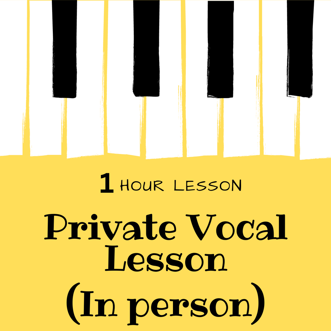 1-hour Private Singing Lesson (In-Person)